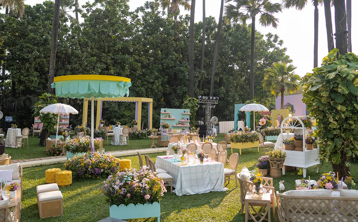 Mehendi night ambience by Vows Vachan Indian wedding curators